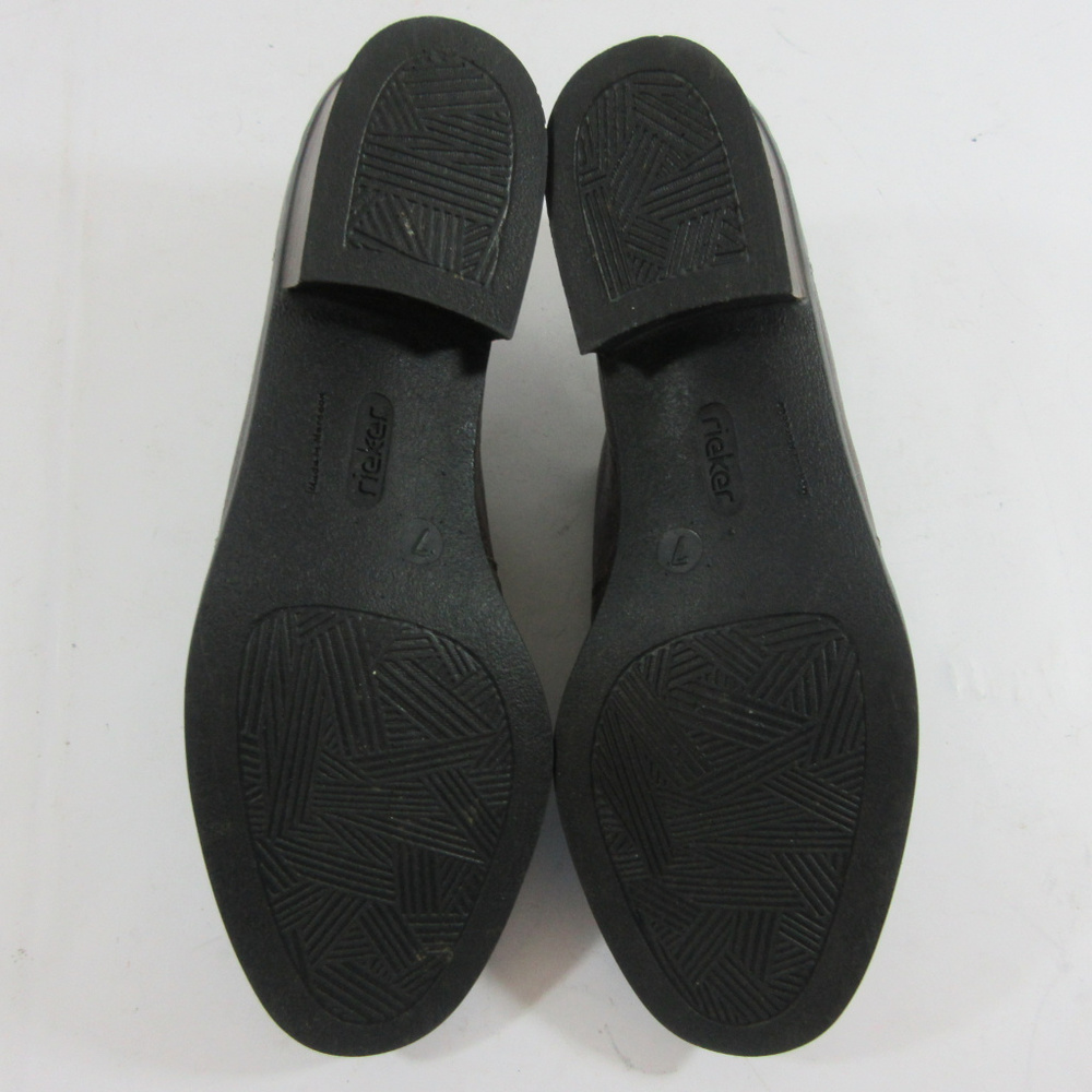 Rieker Dana Anti Stress Brown Leather Loafer Shoes - Picture 7 of 8